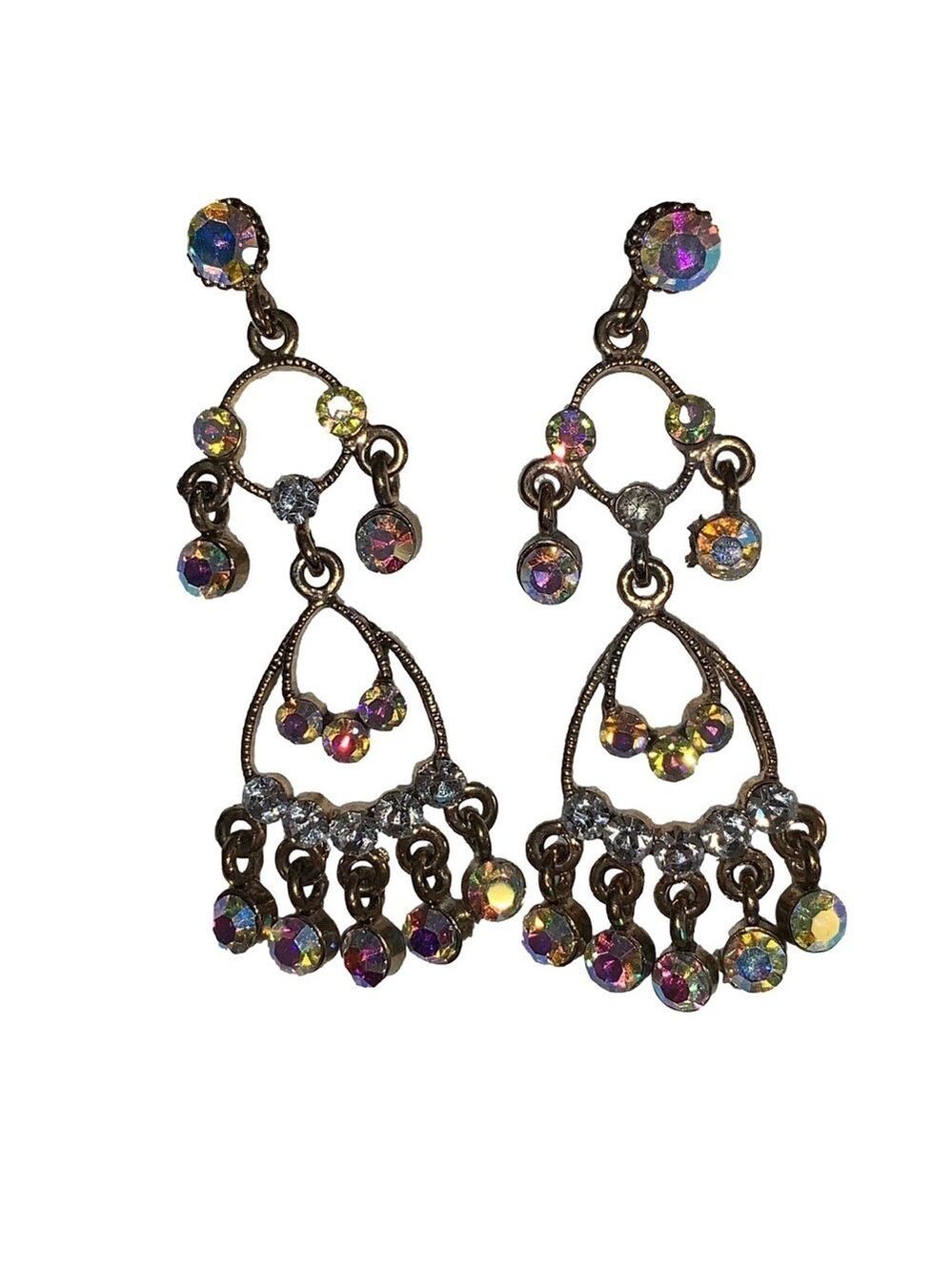 Dangly crystal earrings